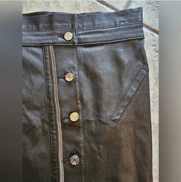 Revolve Black Leather Mini Skirt - Picture 4 of 9
